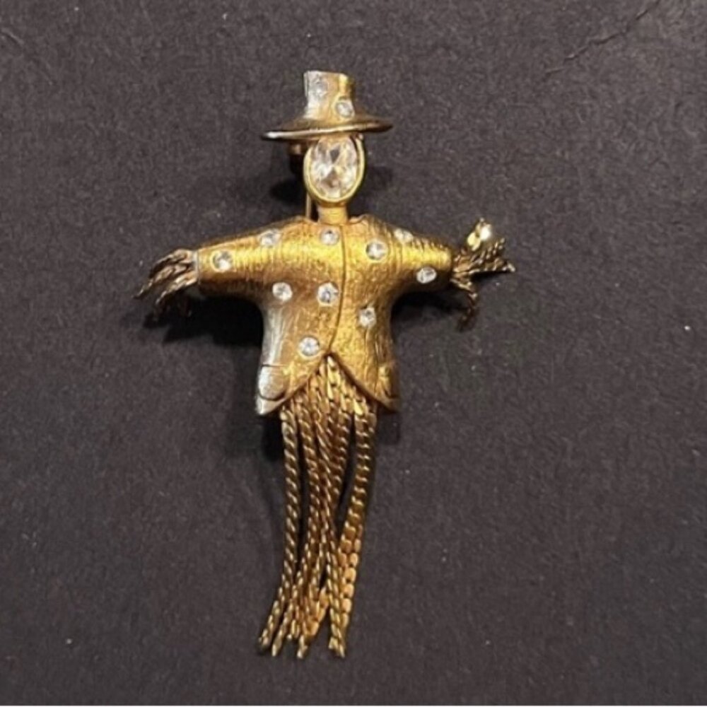 Vintage scarecrow brooch